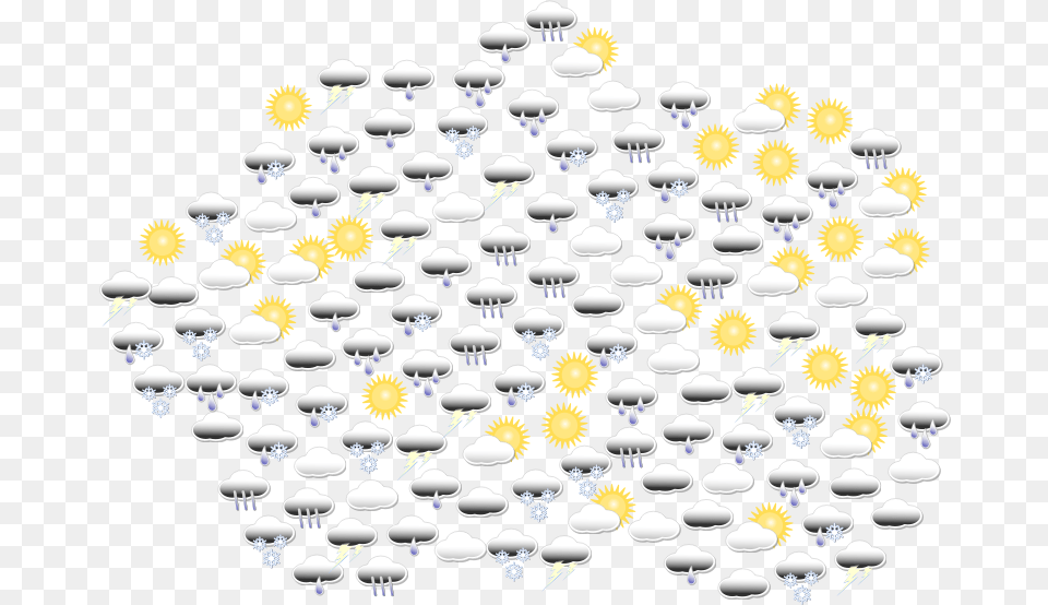Weather Icons In Cloud Shape Icon, Chandelier, Lamp, People, Person Free Png Download
