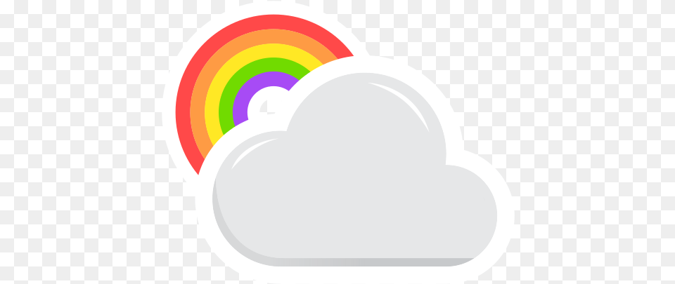 Weather Rainbow Cloud Icon Of Horizontal, Food, Meal, Clothing, Hardhat Free Transparent Png