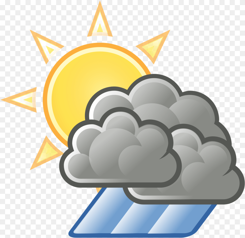 Weather Sun Clouds Hard Shower Weather Symbols, Gold, Light, Body Part, Hand Free Png