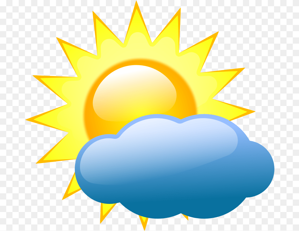 Weather Symbols Clip Art Weather Symbols Partly Cloudy, Nature, Outdoors, Sky, Sun Png Image