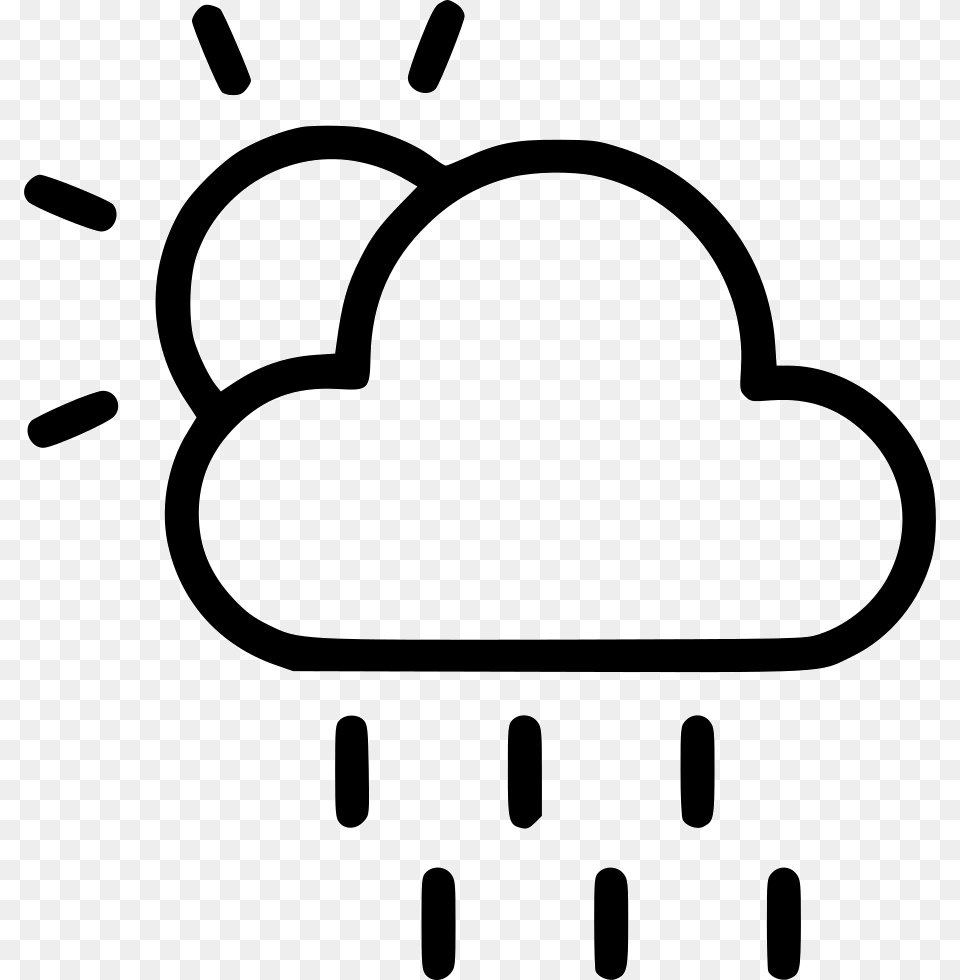 Weather Thunder Cloud Partlysun Cloudy Rain Clip Art, Clothing, Hat, Stencil, Smoke Pipe Png Image