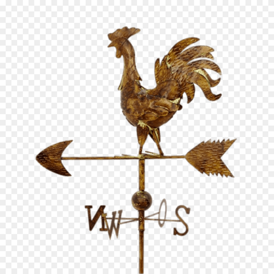 Weathercock Garden Decoration, Bronze, Animal, Bird Free Png Download