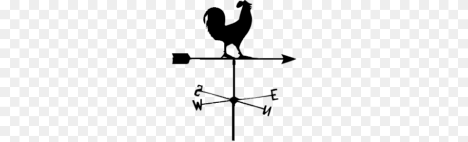 Weathercock Silhouette Arrow To The Right, Animal, Bird, Chicken, Fowl Png