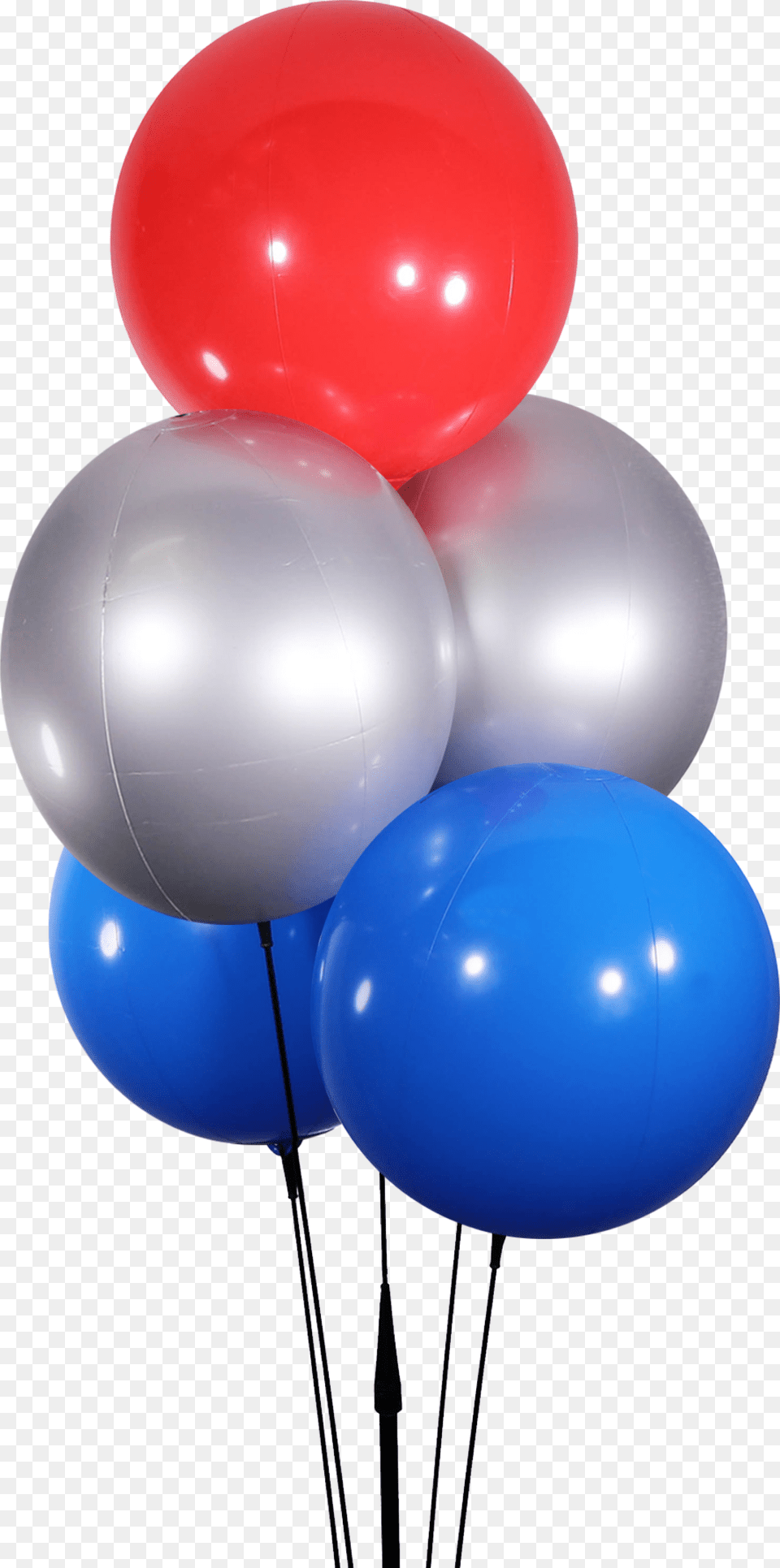 Weatherproof Reusable Seamed Balloon Cluster Pole Kit Png