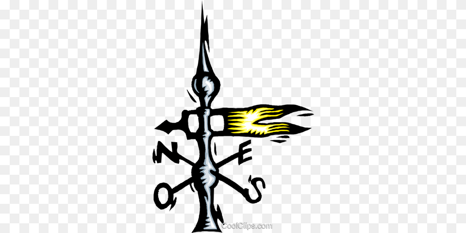 Weathervane Royalty Free Vector Clip Art Illustration, Weapon, Trident Png Image
