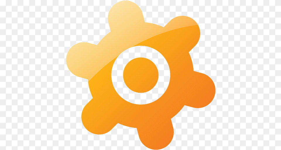 Web 2 Orange Settings 19 Icon Dot, Machine, Gear, Person Png Image