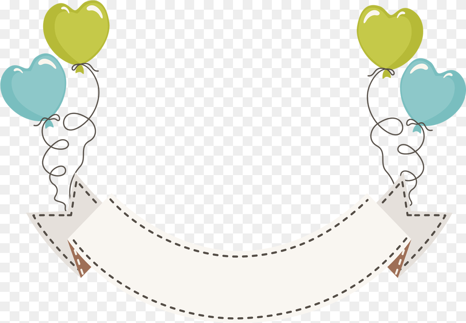 Web Balloon Material Holiday Banner Ribbon Clipart Heart, Furniture Free Png Download