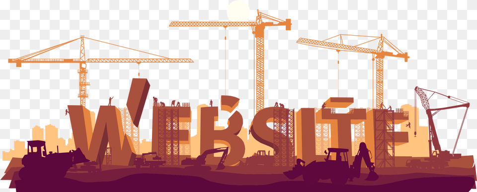 Web Design, City, Construction, Construction Crane, Metropolis Free Png Download