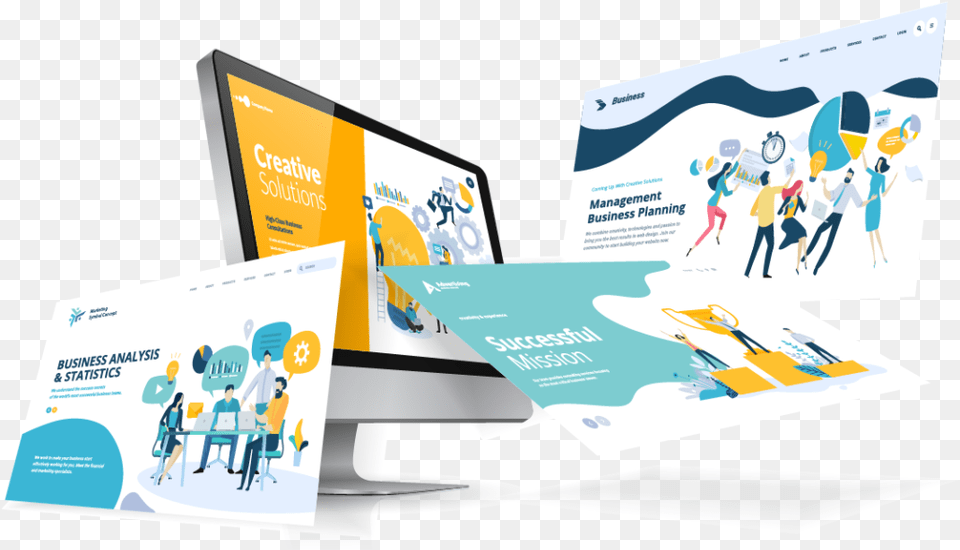 Web Design Business Brochure Design For Outsource, Advertisement, Poster, Person Free Transparent Png