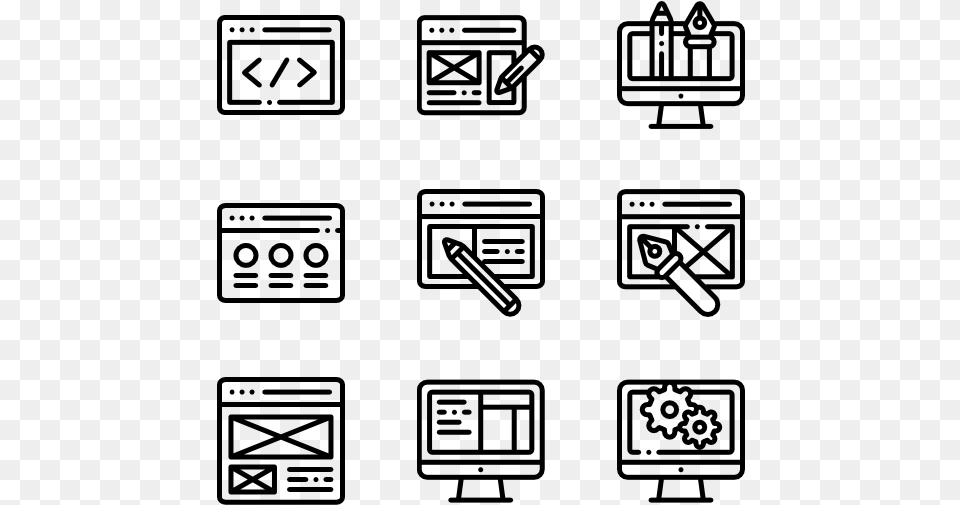 Web Design Streaming Vector Icon, Gray Free Png