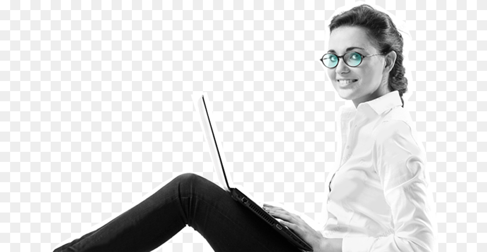 Web Designing Ladywidth Sitting, Person, Clothing, Face, Shirt Png