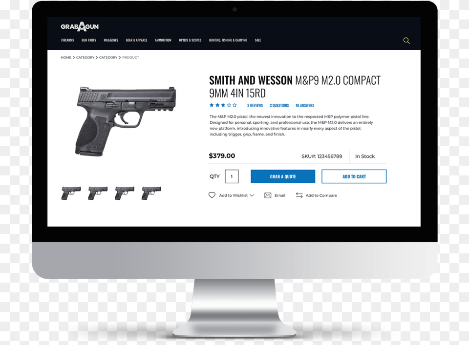 Web Development, Firearm, Gun, Handgun, Weapon Free Png