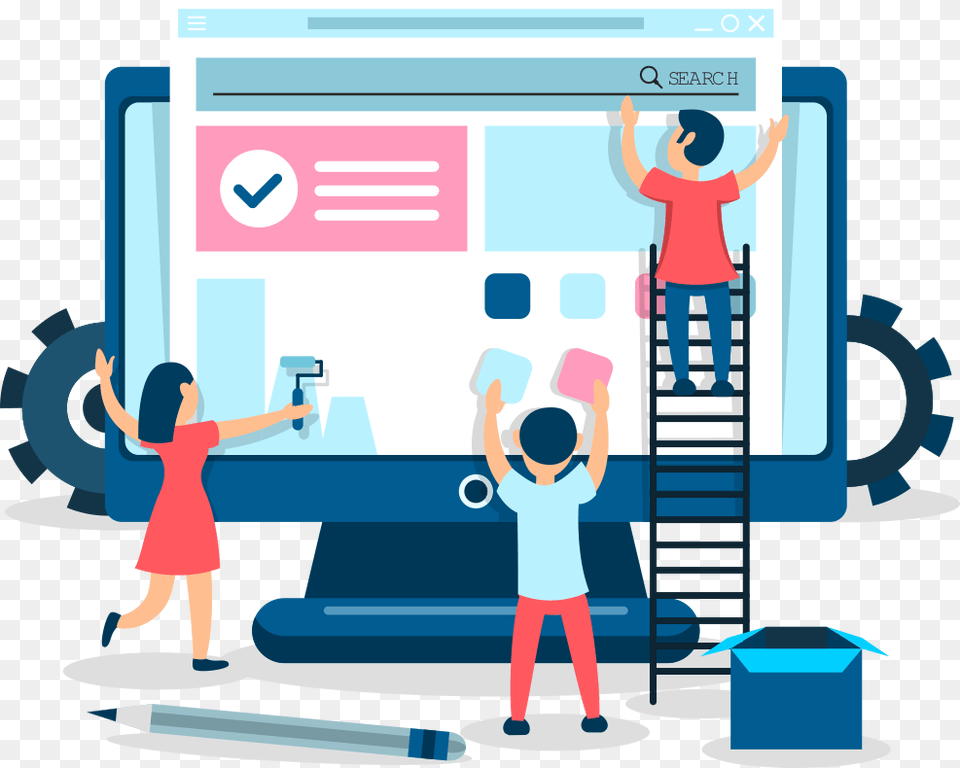 Web Development Image Vector, Architecture, Building, Hospital, Person Free Png Download