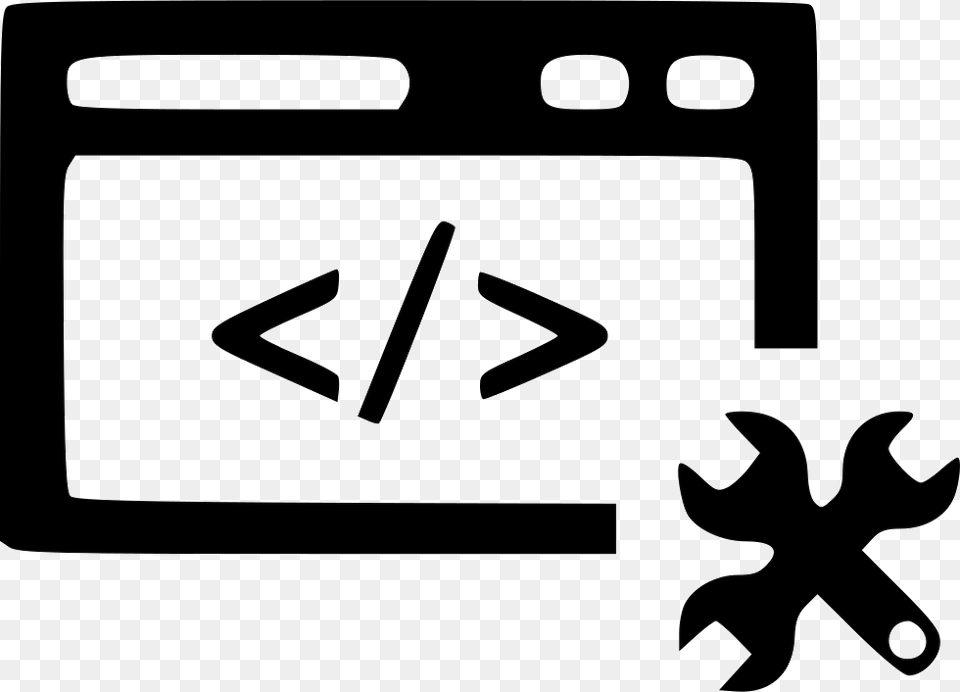 Web Development Web Development Vector Icon, Stencil, Symbol, Text, Sign Free Png