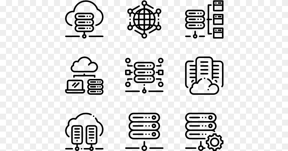 Web Hosting 40 Icons Hosting Icons, Gray Free Png Download