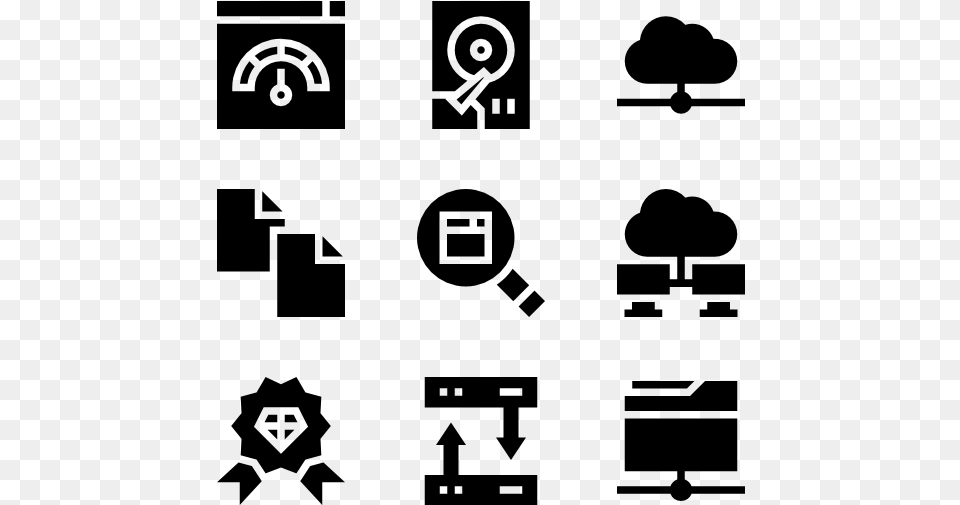 Web Hosting 50 Icons System Icon, Gray Png