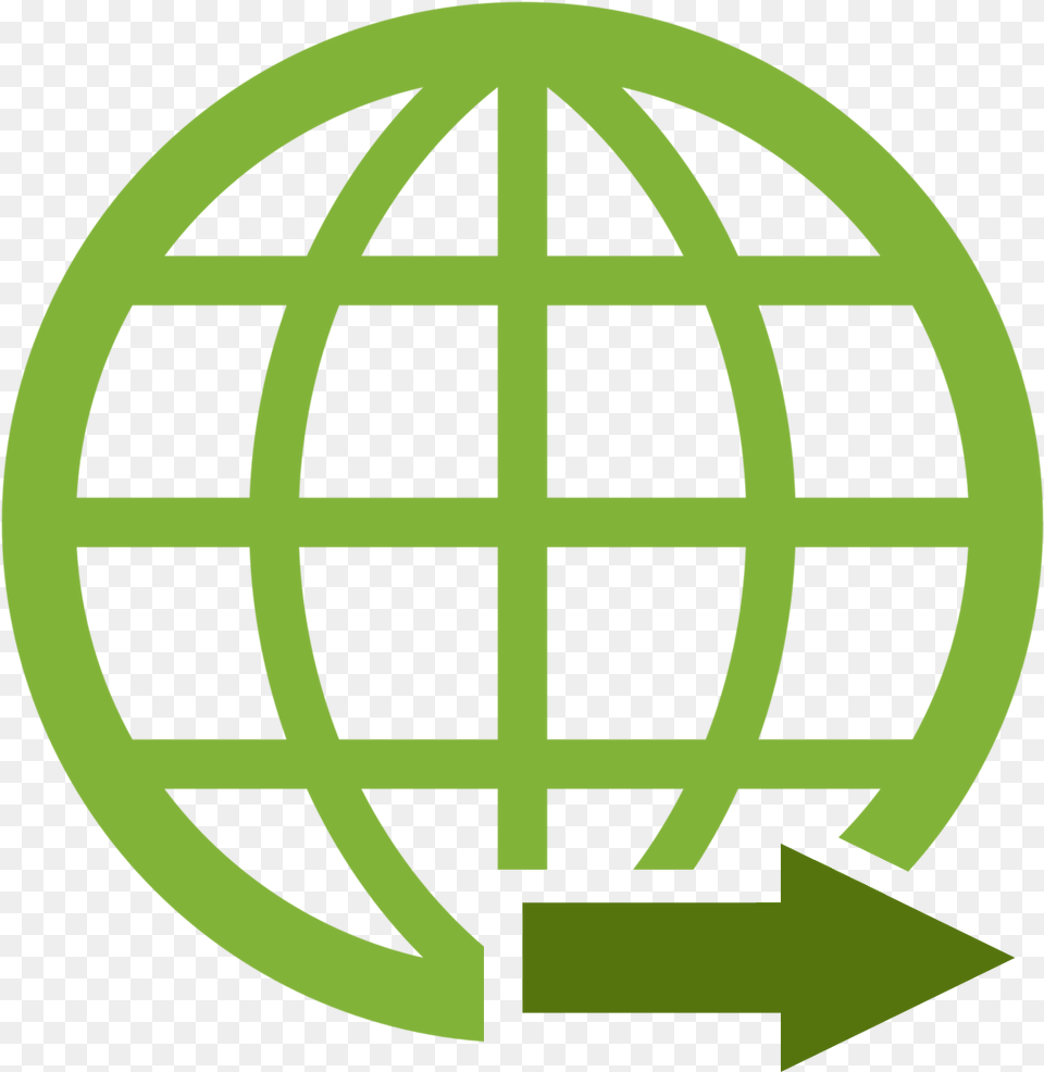 Web Icon, Sphere, Green Free Png