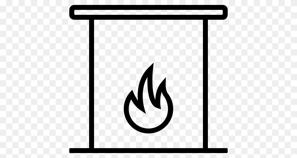 Web Icon Indoor Fireplace Indoor Mercury Icon With, Gray Free Png Download