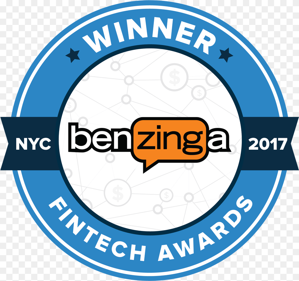 Web Winner Badge Benzinga Global Fintech Awards, Logo, Disk, Text Png