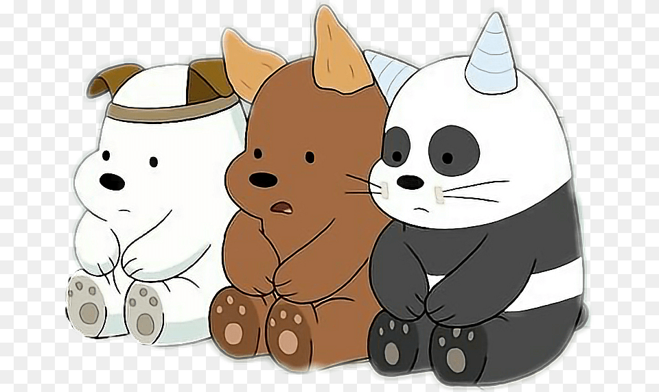 Webarebears Cute Babybears Grizzly Panda Icebear Bare Bears Telegram Stickers, Plush, Toy, Cartoon, Nature Png Image