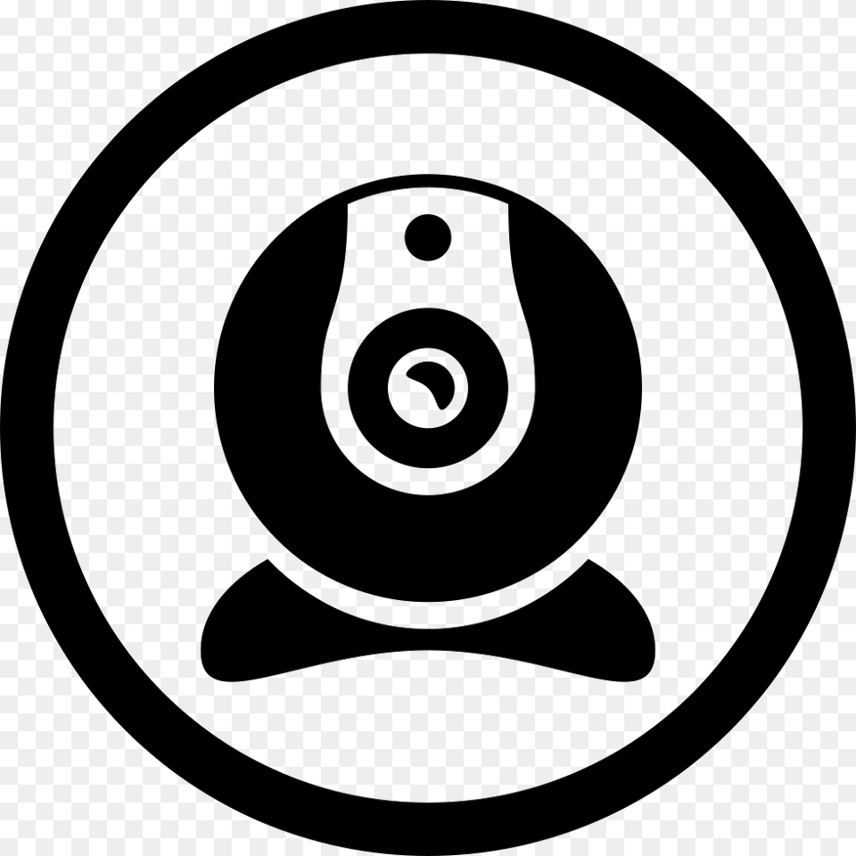 Webcam Tool Interface Symbol In Circular Outline Comments, Camera, Electronics, Ammunition, Grenade Png