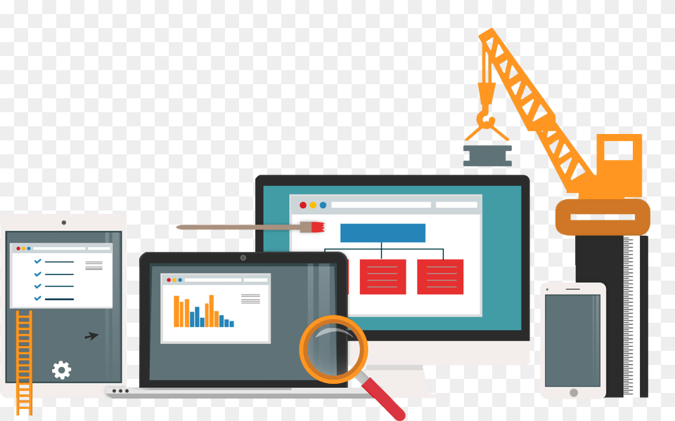 Website Repair Illustration, Construction, Construction Crane, Computer Hardware, Electronics Png Image