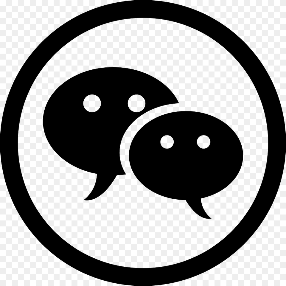 Wechat Svg Icon Free Download Wechat Vector, Stencil Png Image