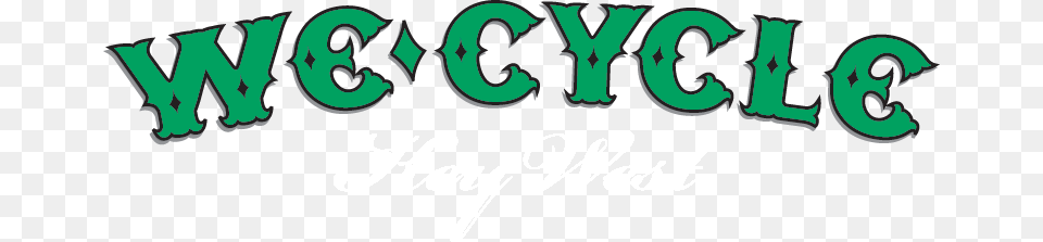 Wecycle Key West Logo White, Green, Text, Accessories, Gemstone Png