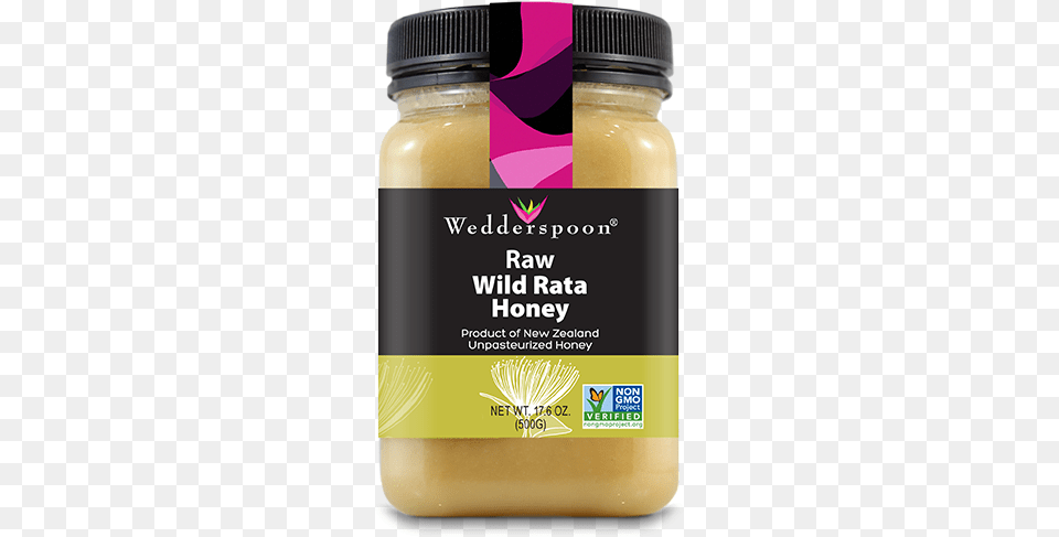 Wedderspoon Organic Wedderspoon Raw Wild Rata Honey, Food, Bottle, Shaker, Peanut Butter Free Transparent Png