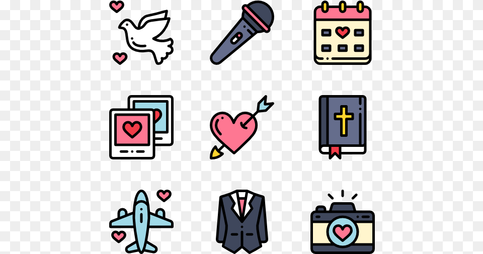 Wedding 50 Icons Icon Casino, Electrical Device, Microphone, Animal, Bird Free Png