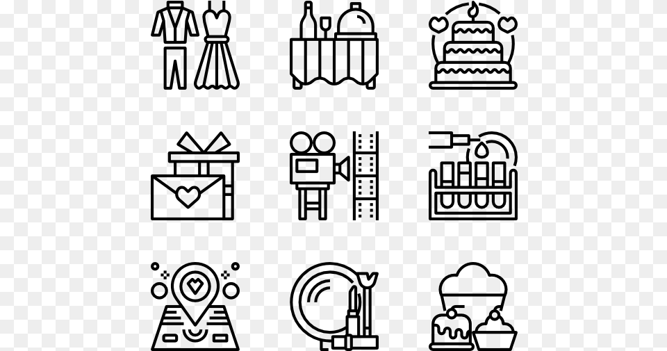 Wedding Architecture Vector Icon, Gray Free Png Download