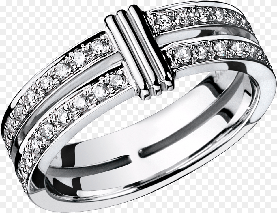 Wedding Band Subtile Eternit White Gold Link In Alliance Or Jaune Et Blanc Diamant, Accessories, Diamond, Gemstone, Jewelry Free Png Download