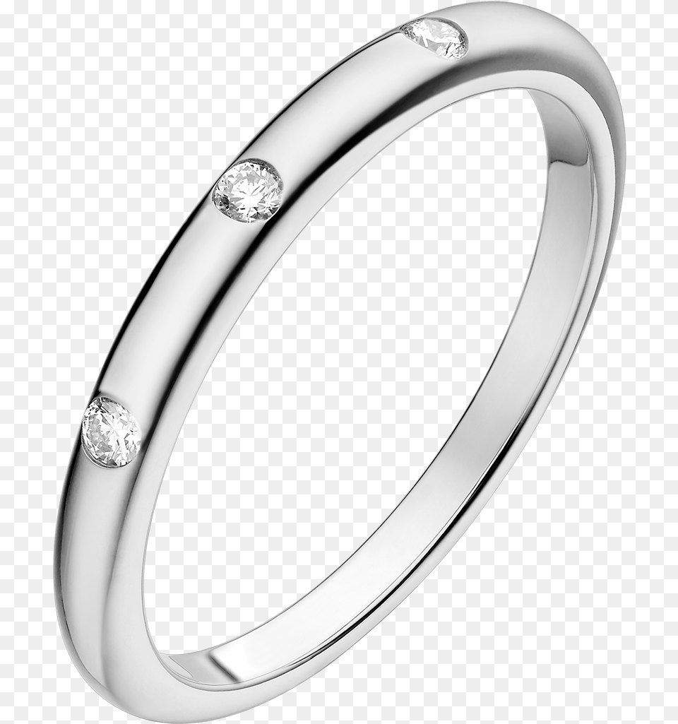 Wedding Band With Three Diamonds, Platinum, Silver, Accessories, Jewelry Png