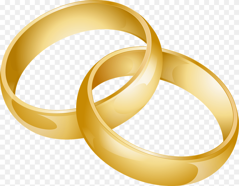 Wedding Bands Intertwined Clipart, Accessories, Gold, Jewelry, Ring Free Png