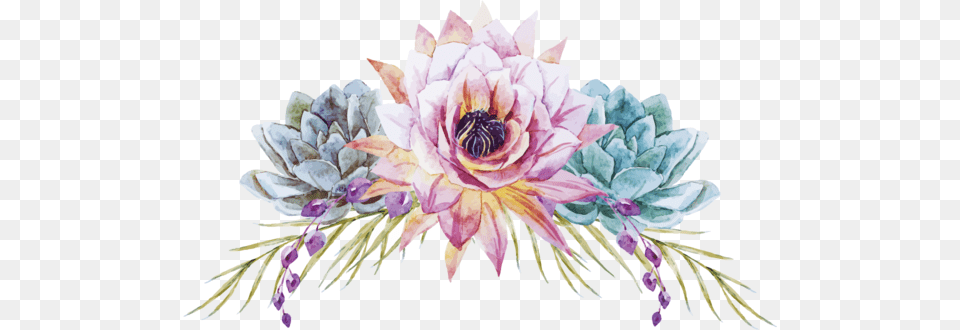 Wedding Bands Watercolor Floral Vector, Plant, Pattern, Dahlia, Flower Png Image