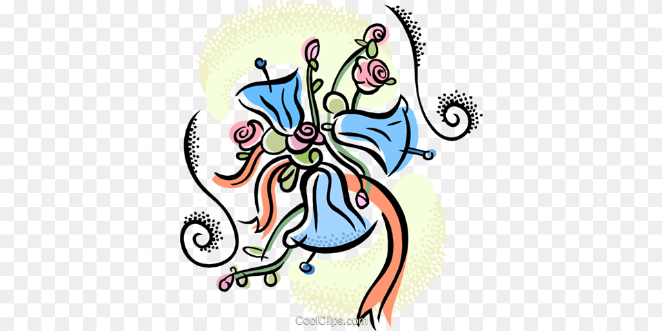 Wedding Bells Royalty Vector Clip Art Illustration, Floral Design, Graphics, Pattern, Painting Free Transparent Png