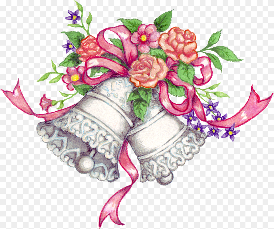 Wedding Bells Transparent Background, Pattern, Plant, Flower, Rose Free Png