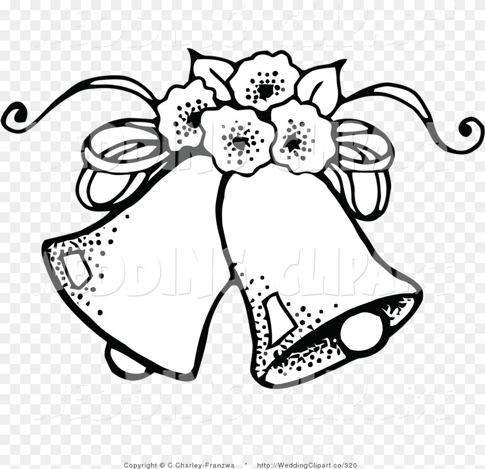 Wedding Black White Clipart Collection Transparent Wedding Bells Black And White, Publication, Book, Art, Graphics Free Png Download