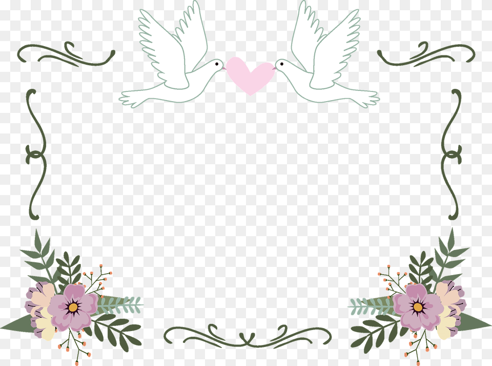 Wedding Border Clipart, Animal, Bird, Art, Floral Design Free Transparent Png