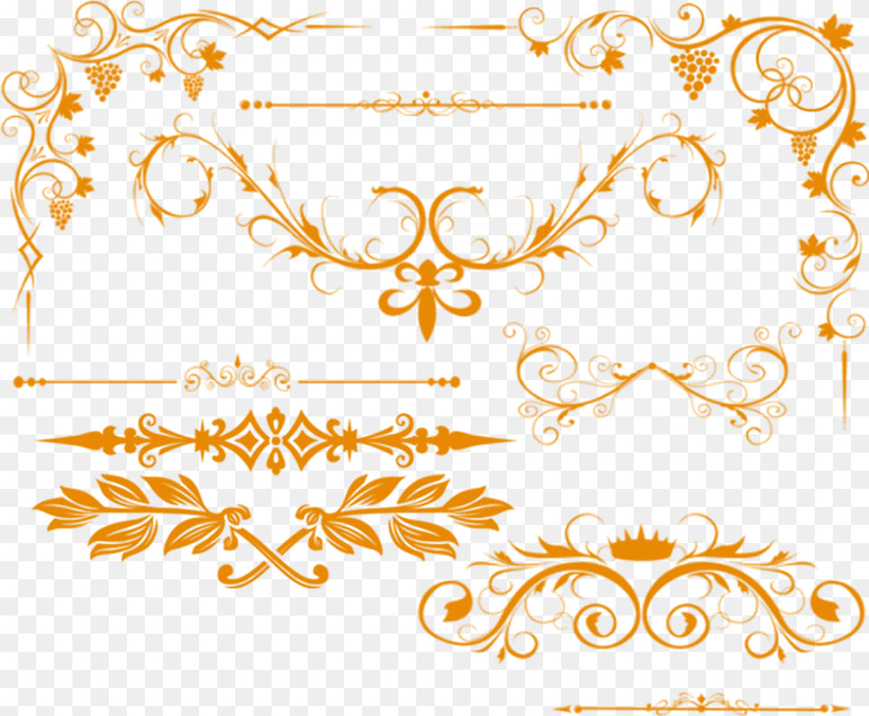 Wedding Border Wedding Border Line Gold, Art, Floral Design, Graphics, Pattern Png Image