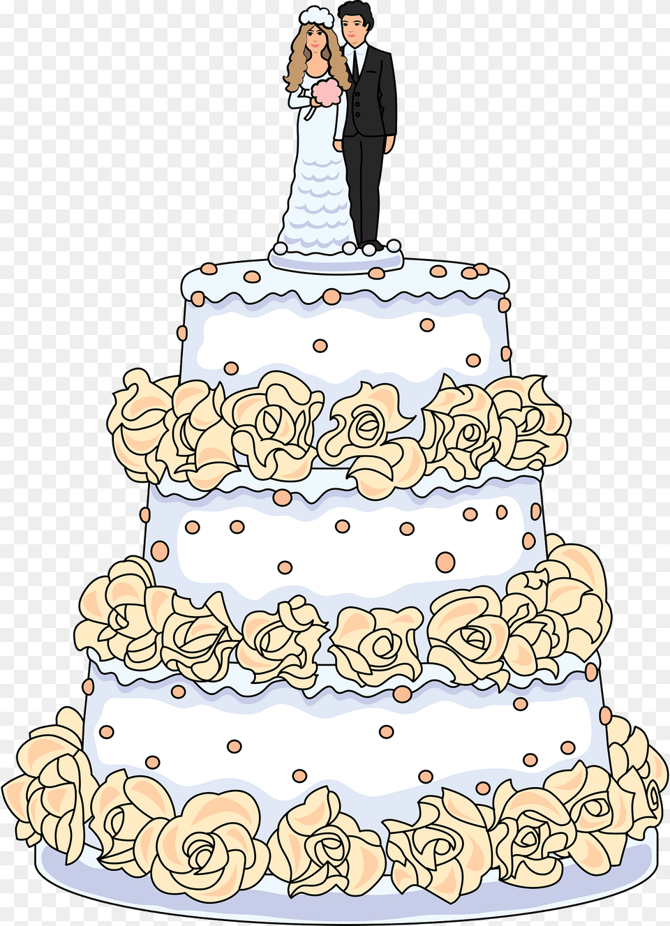 Wedding Cake Clipart, Food, Dessert, Person, Adult Png Image