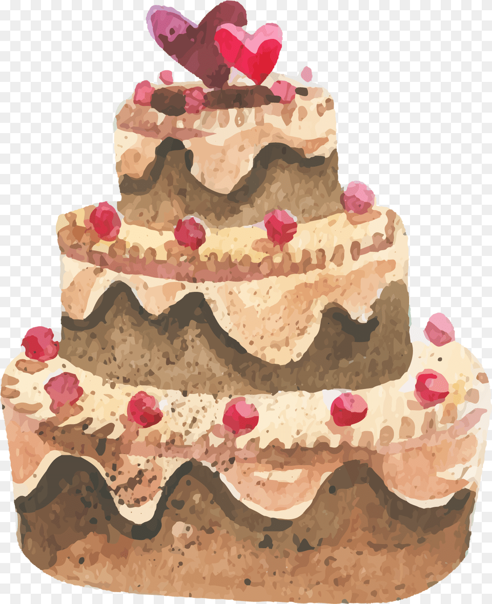 Wedding Cake Clipart Watercolor Wedding Cake Wedding Cake Watercolor, Birthday Cake, Cream, Dessert, Food Png Image