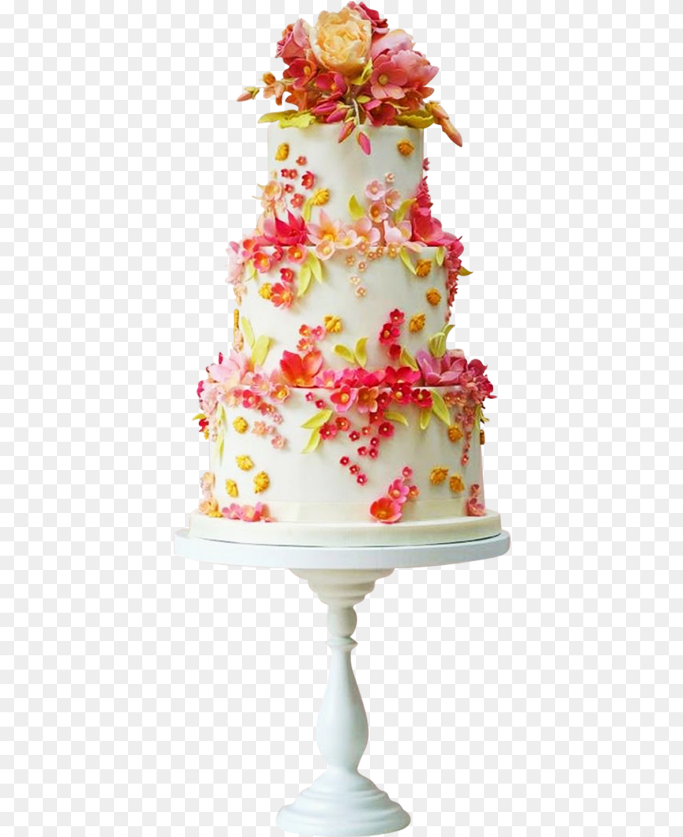 Wedding Cake Floral 3 Tier Cake, Dessert, Food, Wedding Cake, Birthday Cake Free Png