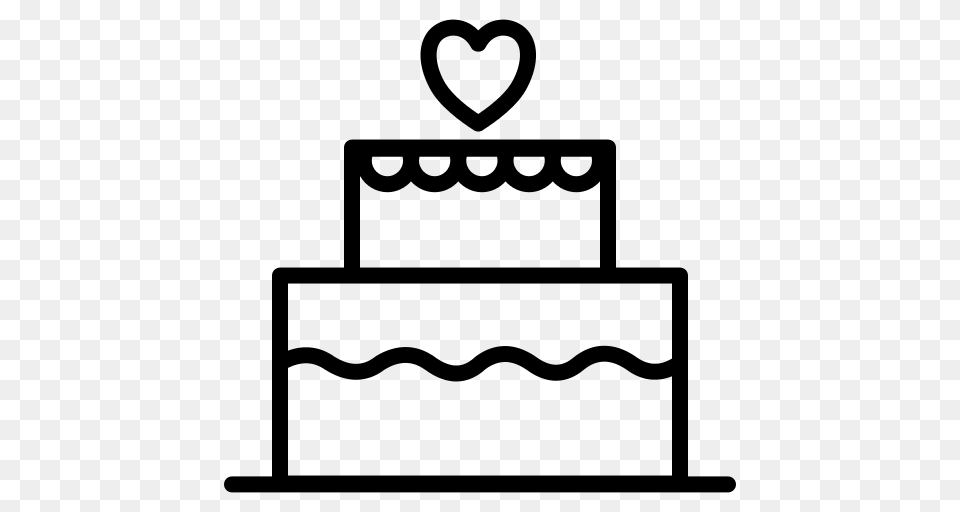 Wedding Cake Icon, Gray Png