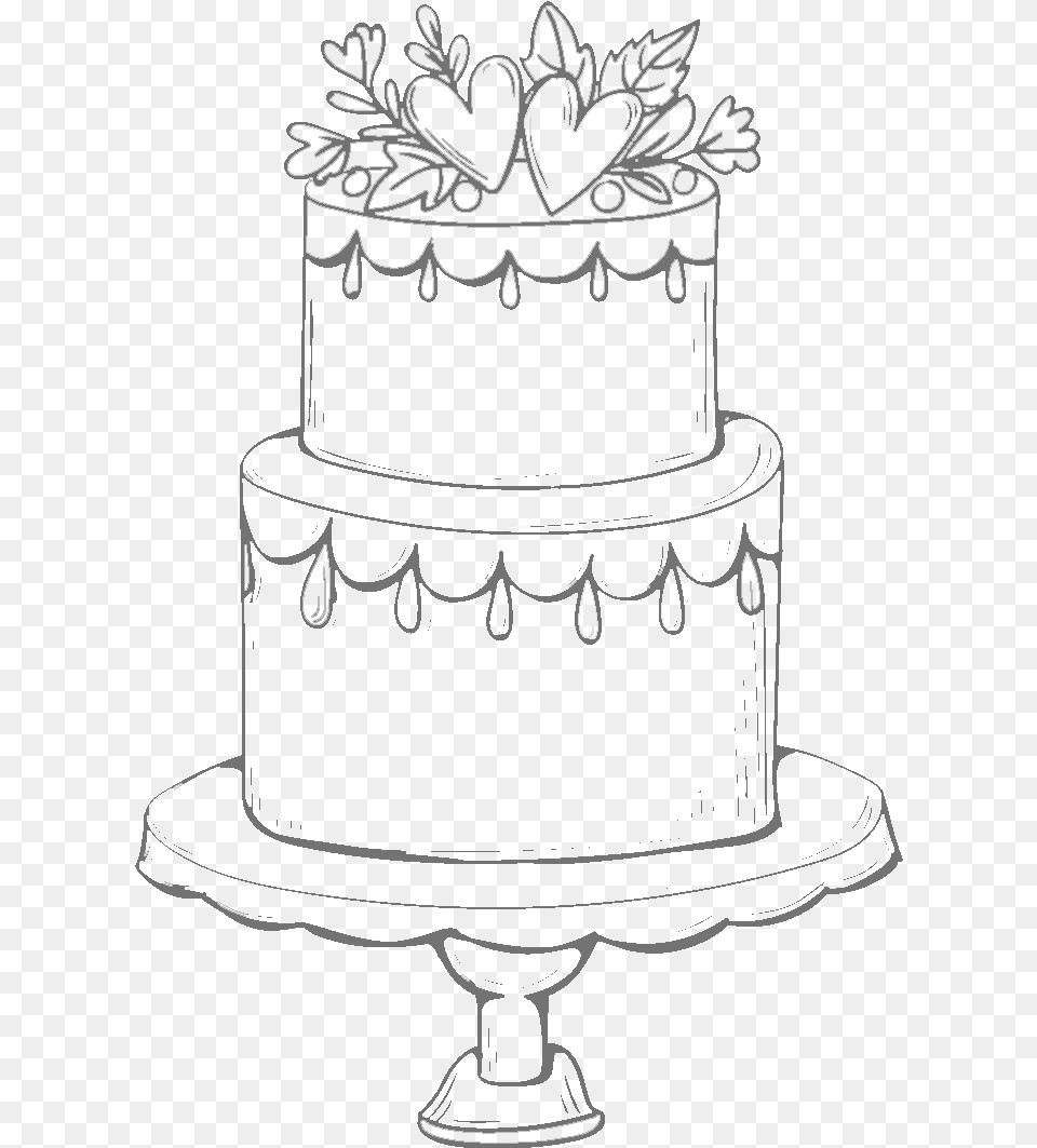 Wedding Cake Line Art, Dessert, Food, Wedding Cake, Birthday Cake Png Image