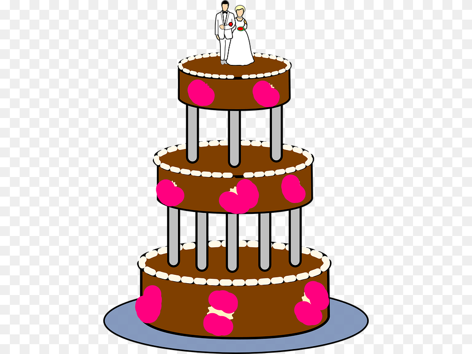 Wedding Cake Tiered Layers Topper Columns Frosting Wedding Cake Clipart, Dessert, Food, Birthday Cake, Cream Free Transparent Png