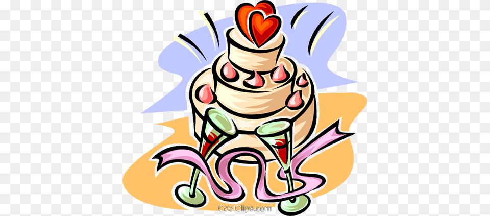 Wedding Cake With Champagne Glasses Royalty Free Vector Clip Art, Person, People, Graphics, Baby Png Image