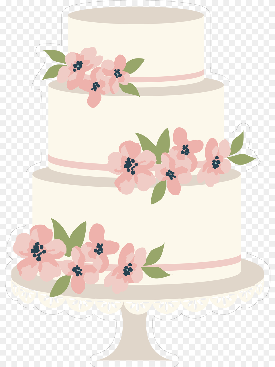 Wedding Cake With Flowers Print Amp Cut File Wedding Cake, Dessert, Food, Wedding Cake Png