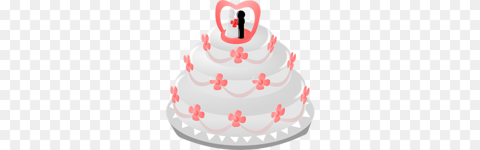 Wedding Cake With Topper Clip Arts For Web, Birthday Cake, Cream, Dessert, Food Png Image