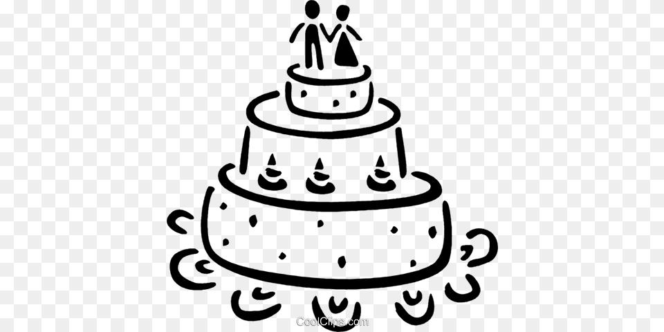 Wedding Cakes Royalty Vector Clip Art Illustration, Cake, Dessert, Food, Wedding Cake Free Transparent Png